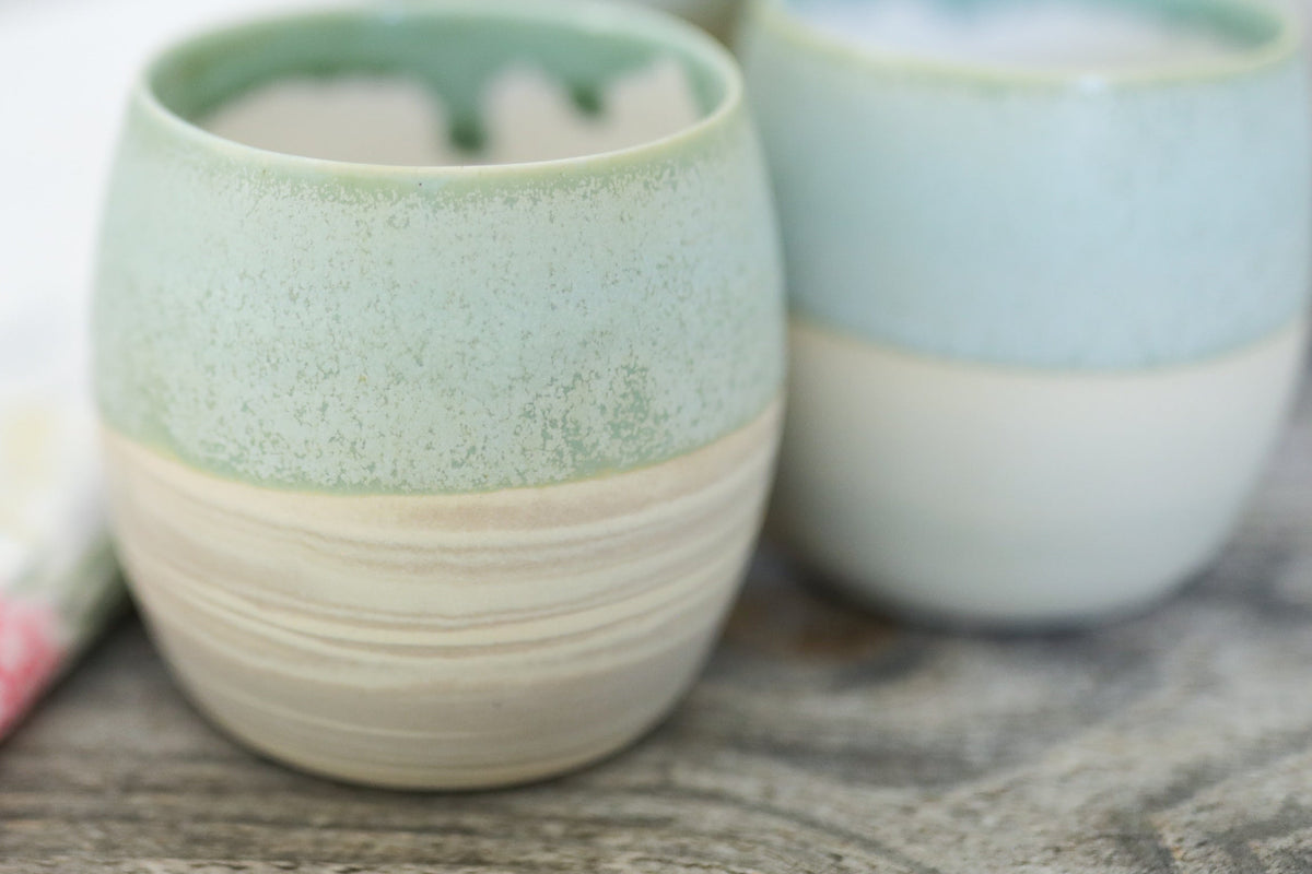 Beach Days Wine Cup — Handmade Stoneware Tumbler