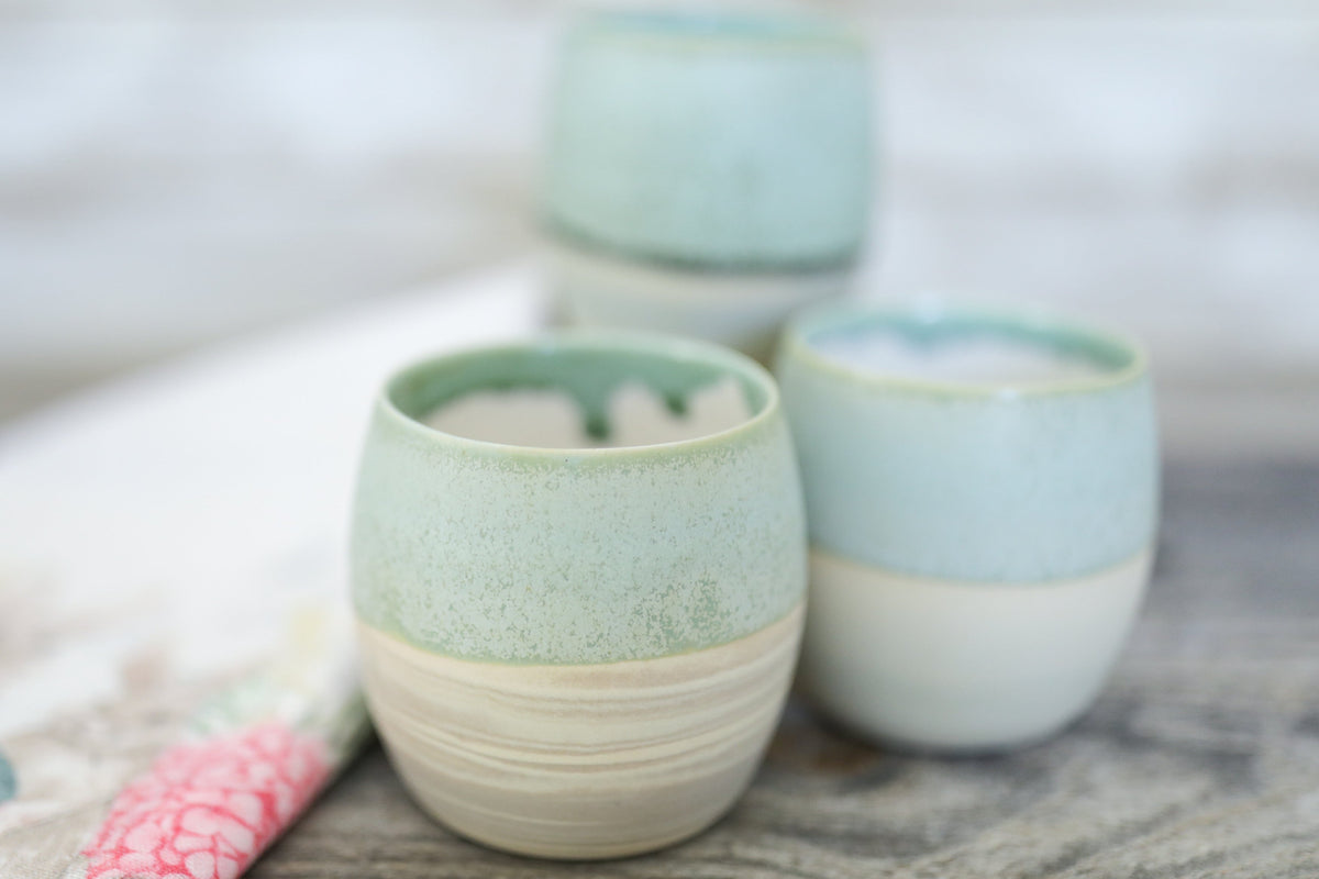 Beach Days Wine Cup — Handmade Stoneware Tumbler