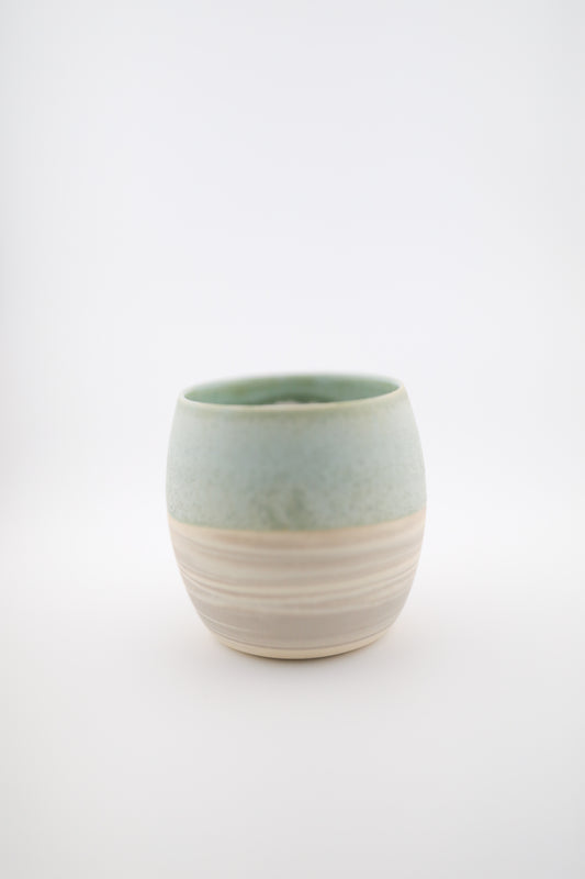Beach Days Wine Cup — Handmade Stoneware Tumbler